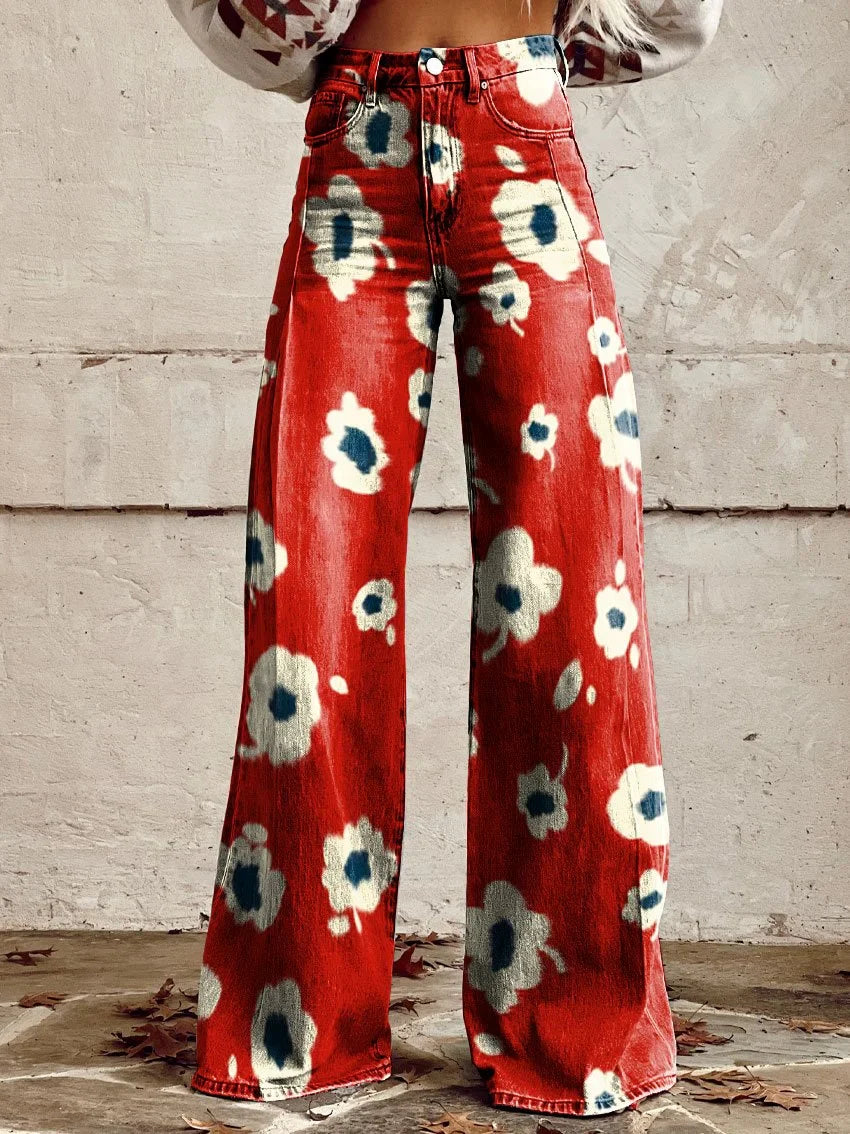 Chloe | Bohemian Printed Wide Pants