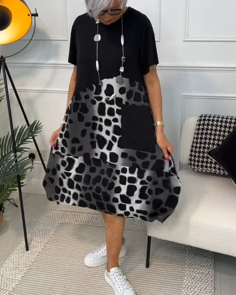 Olivia | Casual Printed Pocket Dress