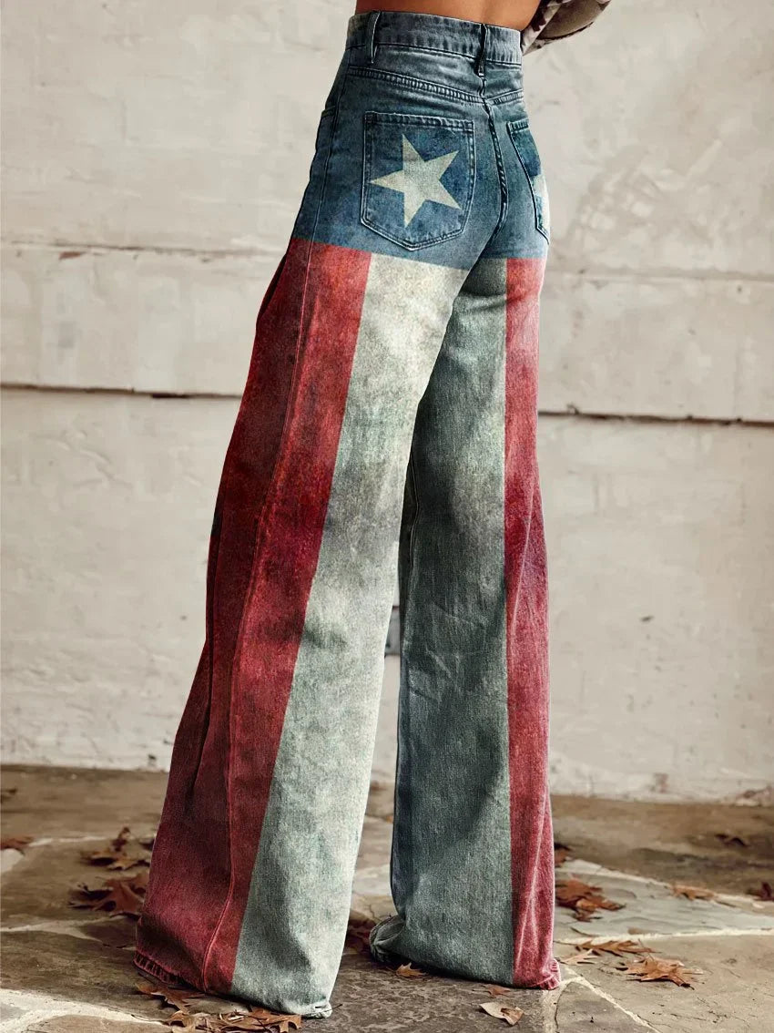 Jenna | Patriotic Vintage Wide Leg Jeans