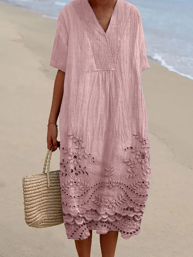 Emily | Elegant Floral Midi Dress