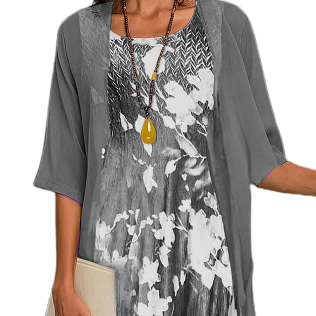 Andrea | Elegant Casual Floral Dress Set