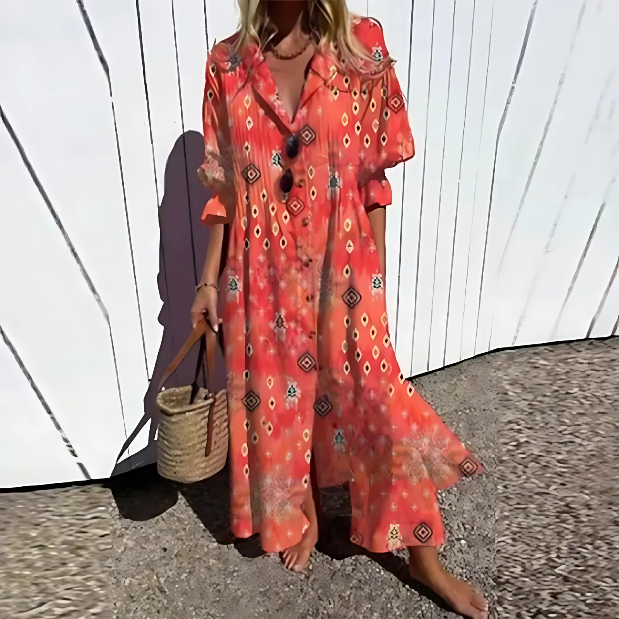 Hannah | Floral Button Smock Dress