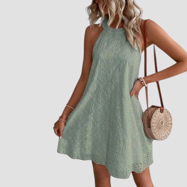 Alexa | Stylish Summer Eyelet Dress
