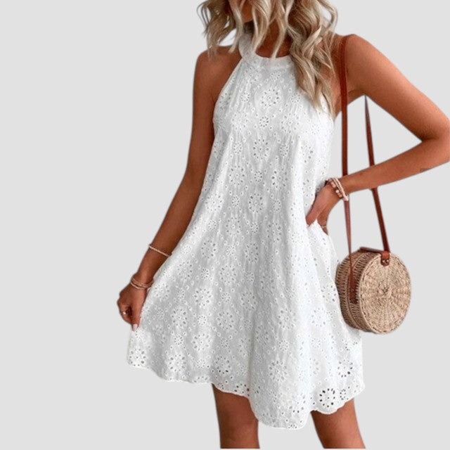Alexa | Stylish Summer Eyelet Dress