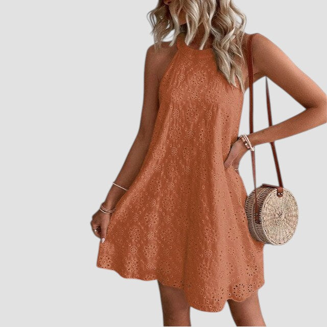 Alexa | Stylish Summer Eyelet Dress