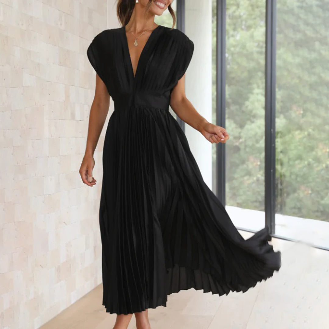 Caitlin | Elegant Pleated Summer Dress