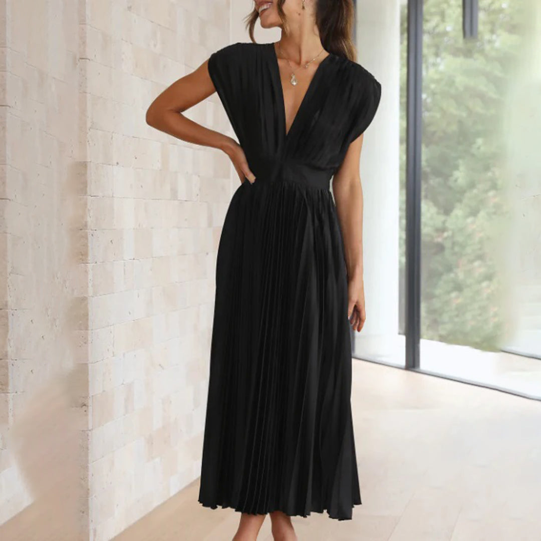 Caitlin | Elegant Pleated Summer Dress