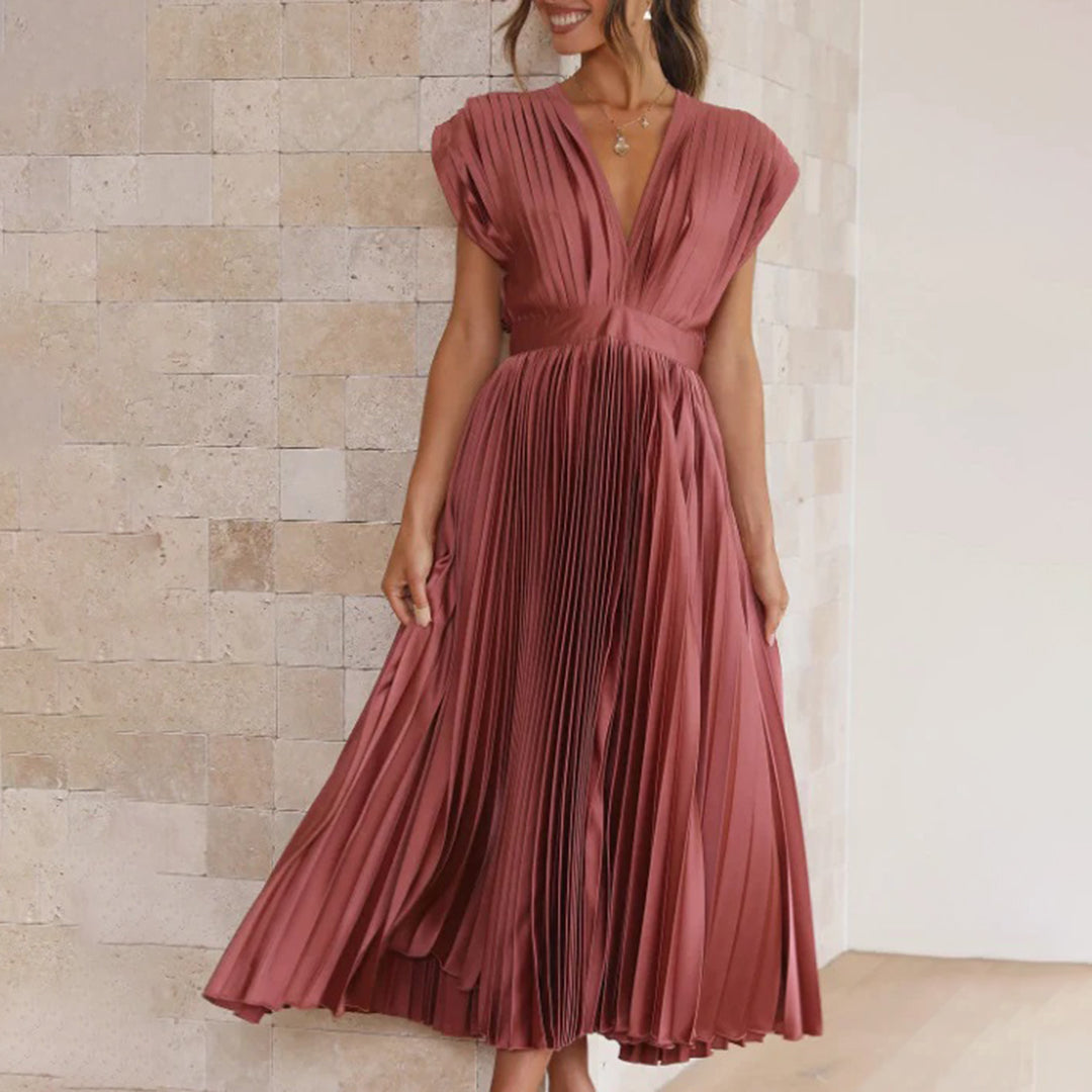 Caitlin | Elegant Pleated Summer Dress
