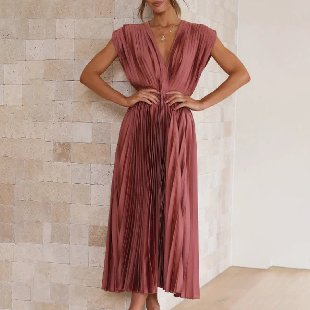 Caitlin | Elegant Pleated Summer Dress