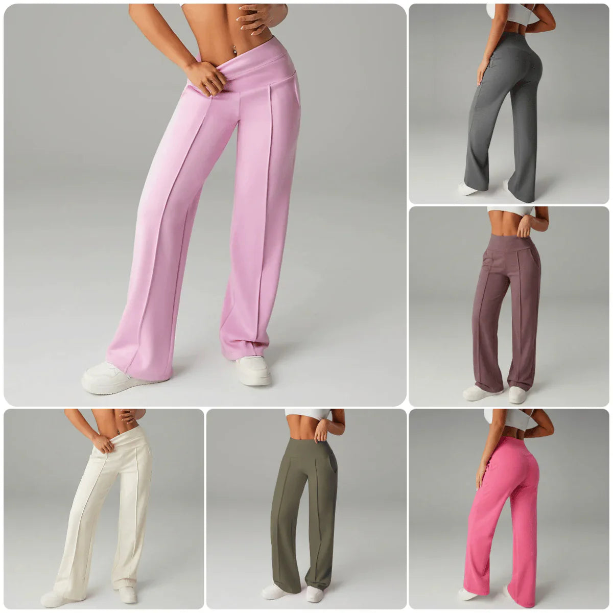 Loreta | High Waisted Straight Leg Comfort Chic Pants