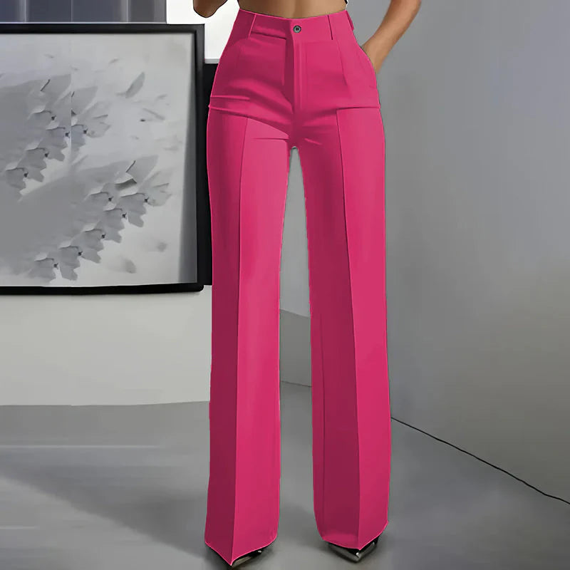 Eddi | Chic High Waisted Pants with A Straight and Elegant Cut