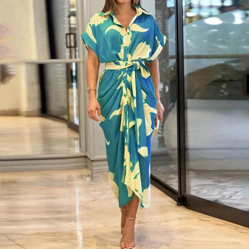 Jasmine | Belted Button-Down Shirt Dress