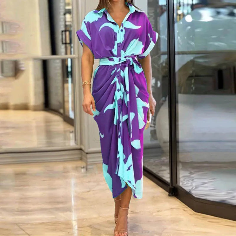 Jasmine | Belted Button-Down Shirt Dress