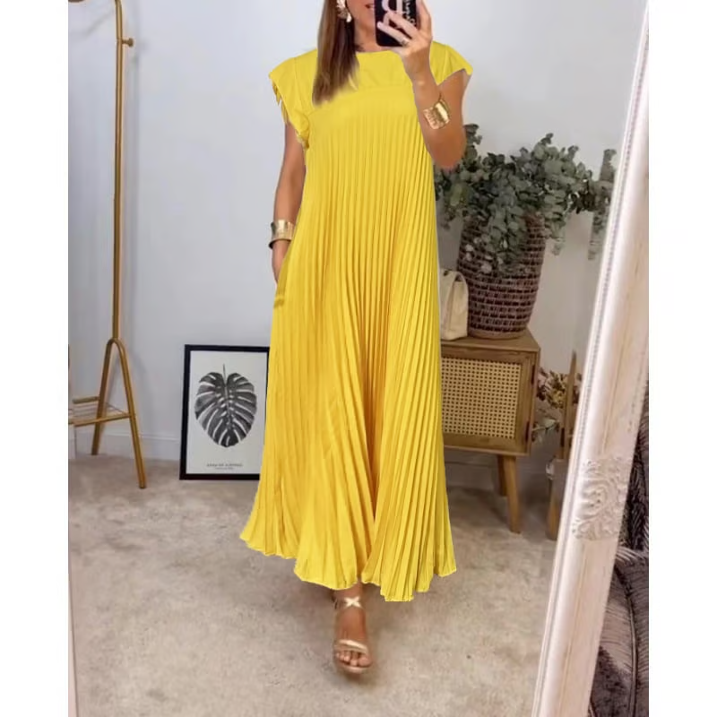 Linda | Stylish Flowing Pleated Dress