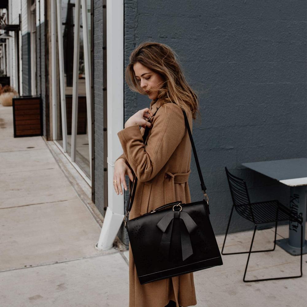 Caitlin | Elegant Bow Flap Tote Bag