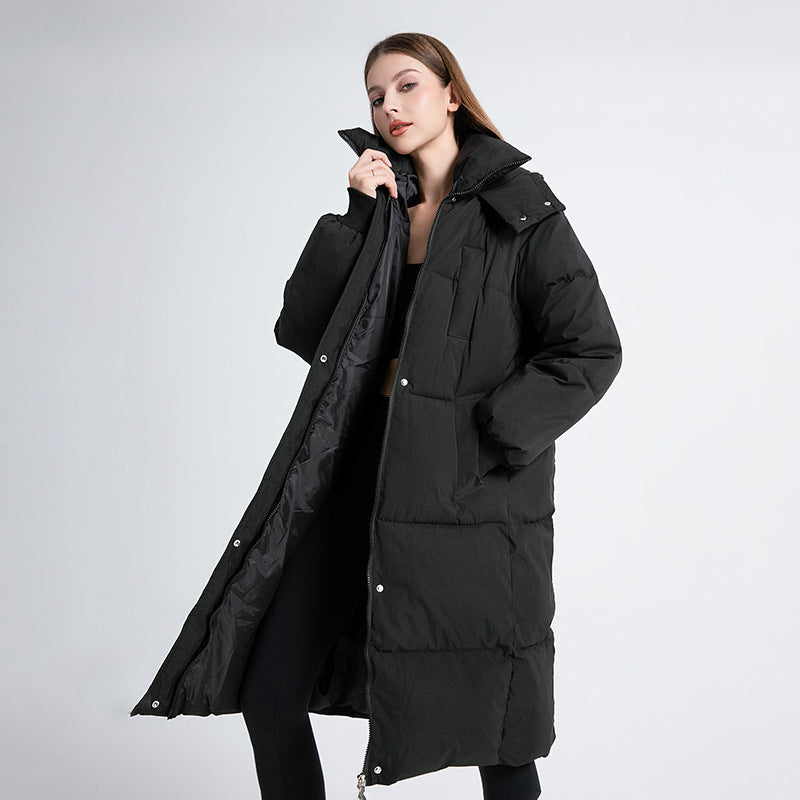 Gigaty™ | Classic Hooded Long Puffer Coat