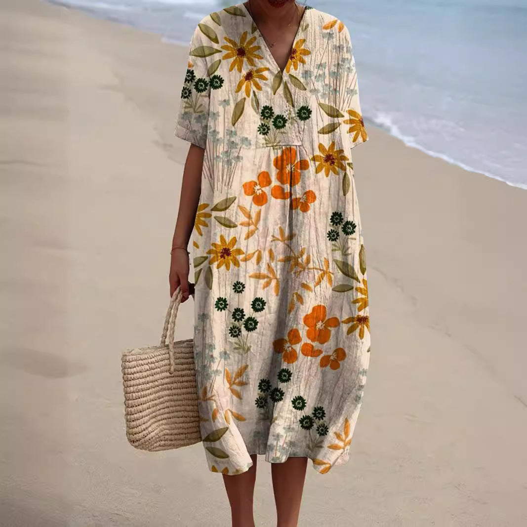 Alexa | Loose-Fit Summer Floral Dress