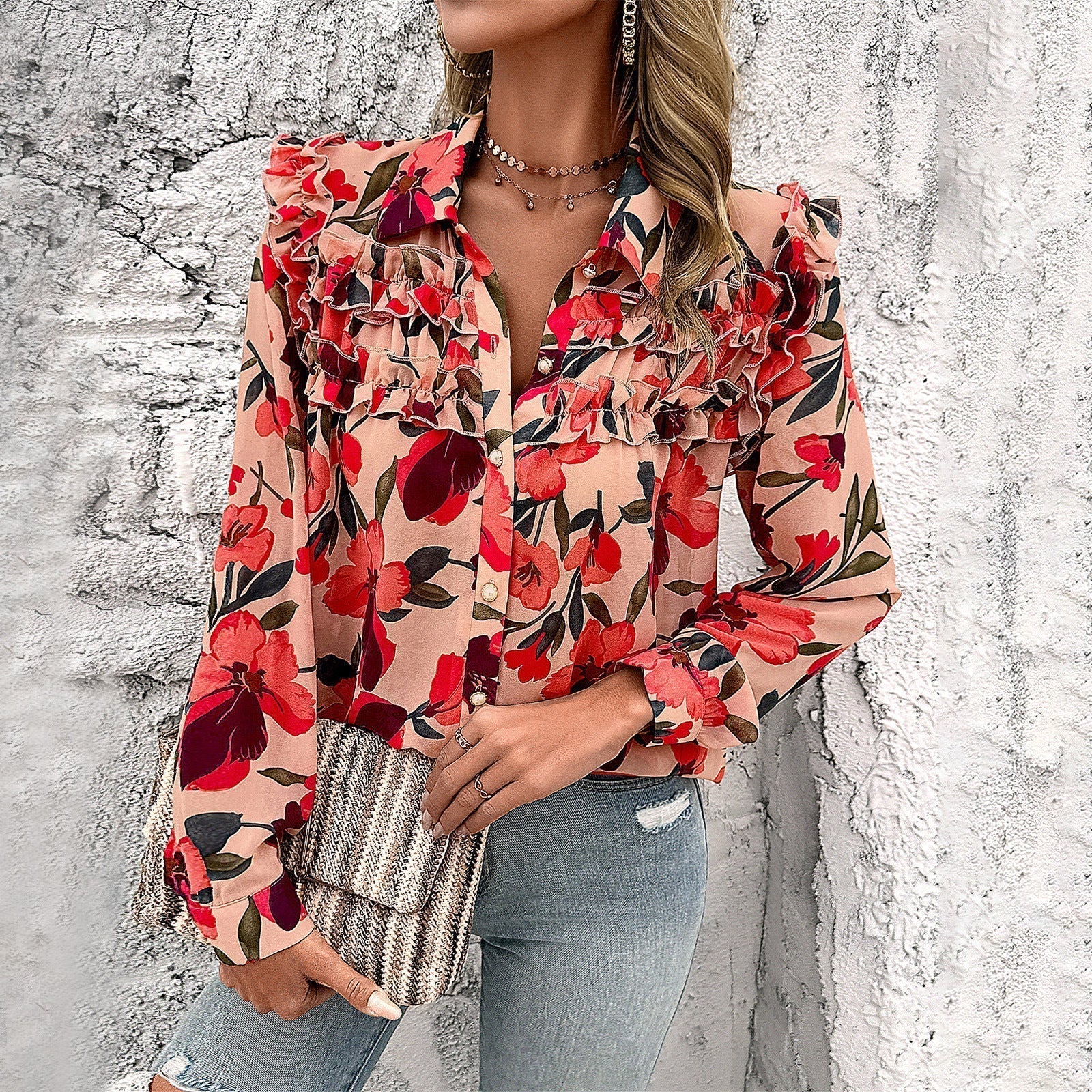 Charlotte | Stylish Ruffle Detail Blouse