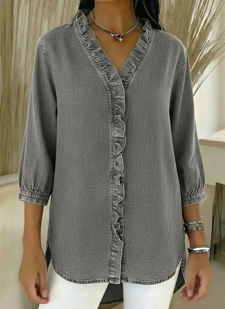 Elvaria™ | Elegant Blouse with Ruffle Details
