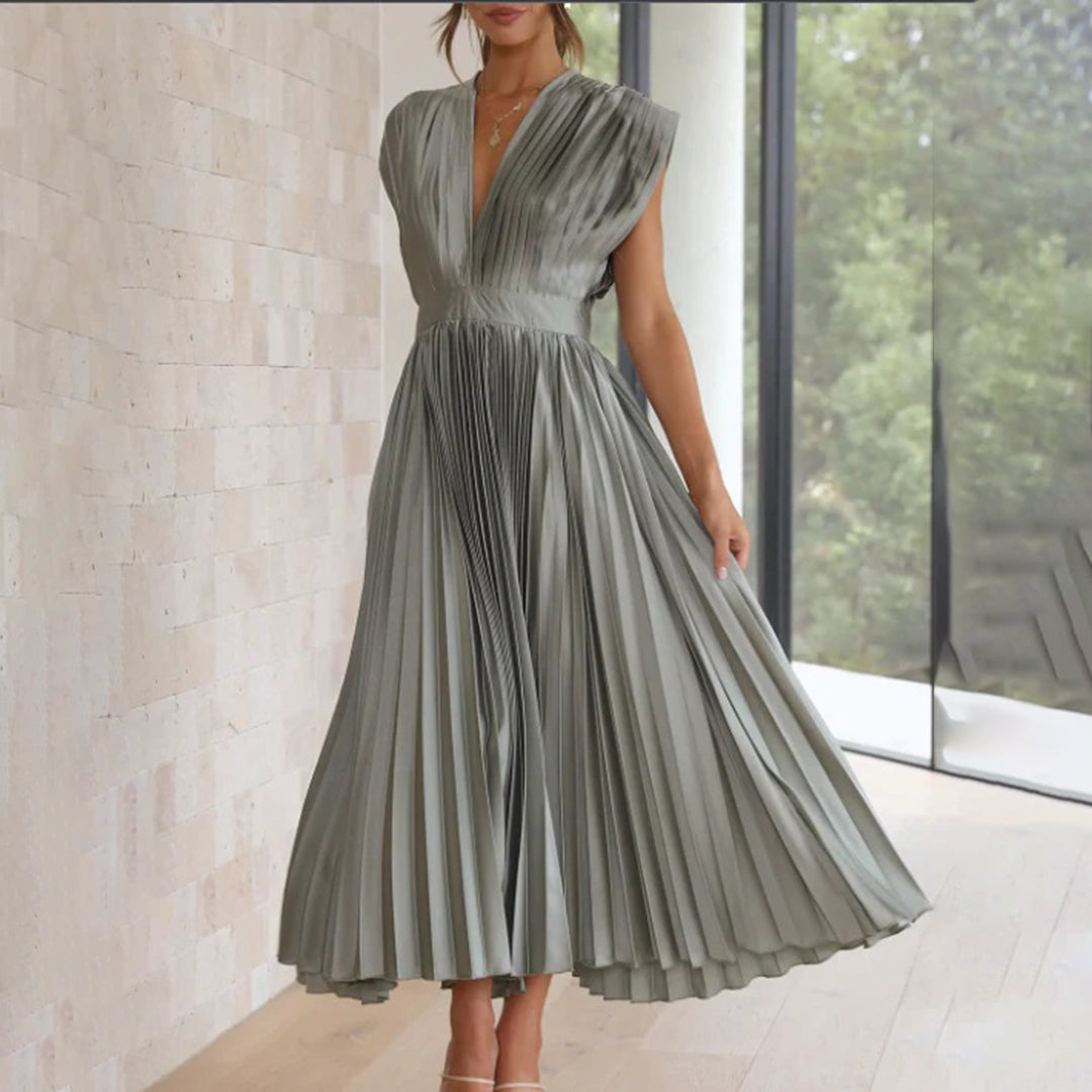 Caitlin | Elegant Pleated Summer Dress
