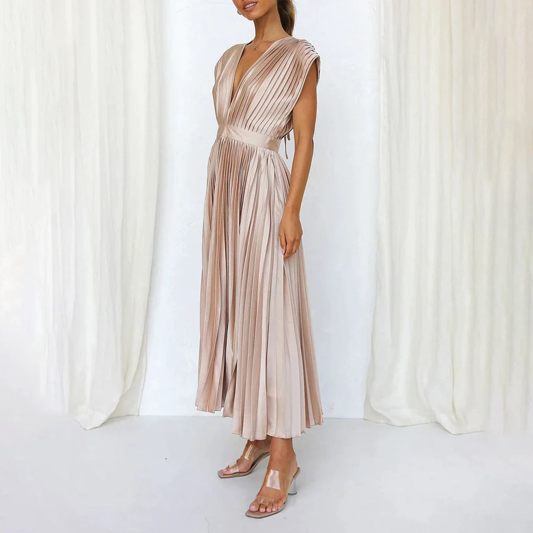Caitlin | Elegant Pleated Summer Dress