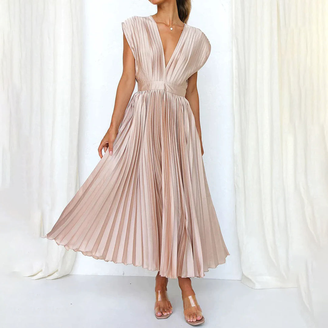 Caitlin | Elegant Pleated Summer Dress