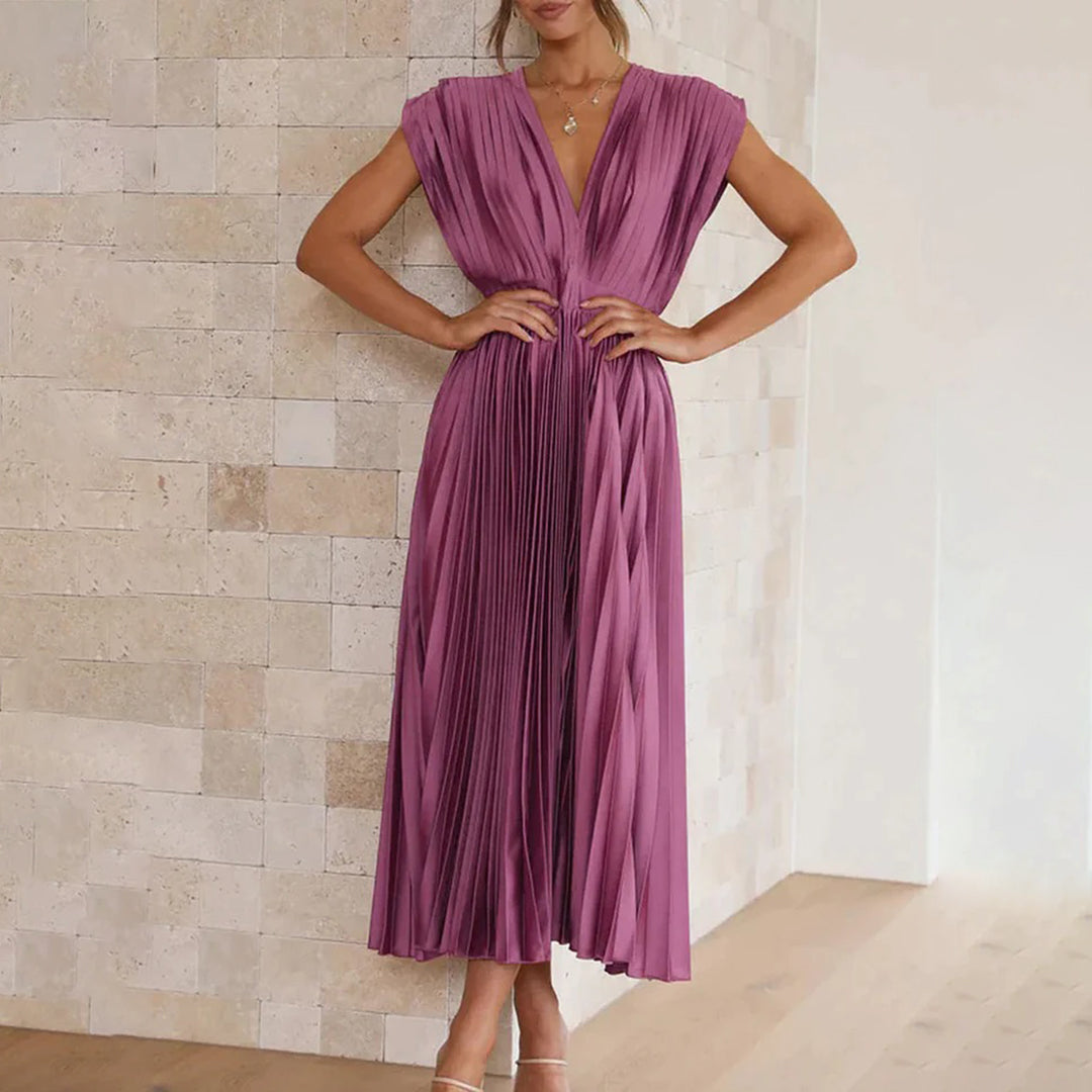 Caitlin | Elegant Pleated Summer Dress