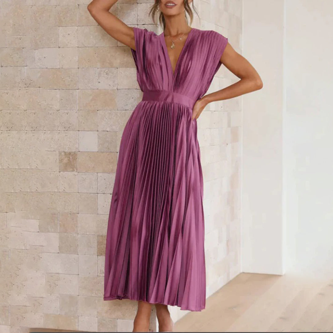 Caitlin | Elegant Pleated Summer Dress