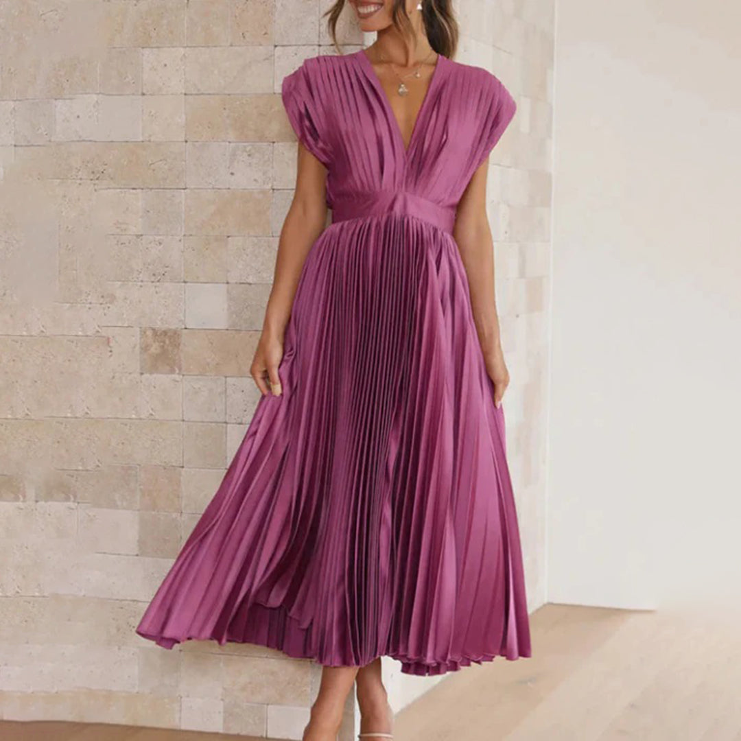 Caitlin | Elegant Pleated Summer Dress