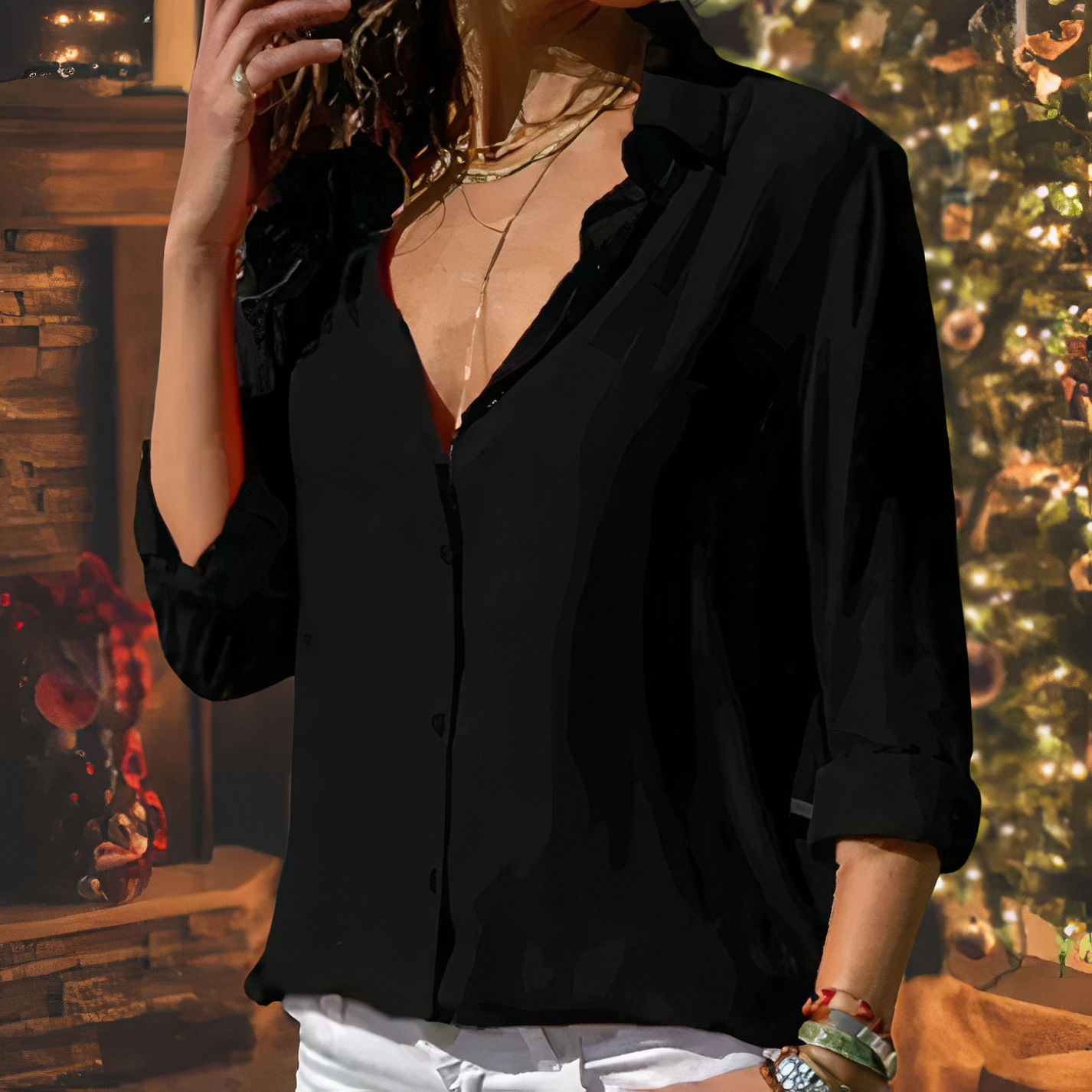 Cassandra | Casual Classic Button-Up Shirt