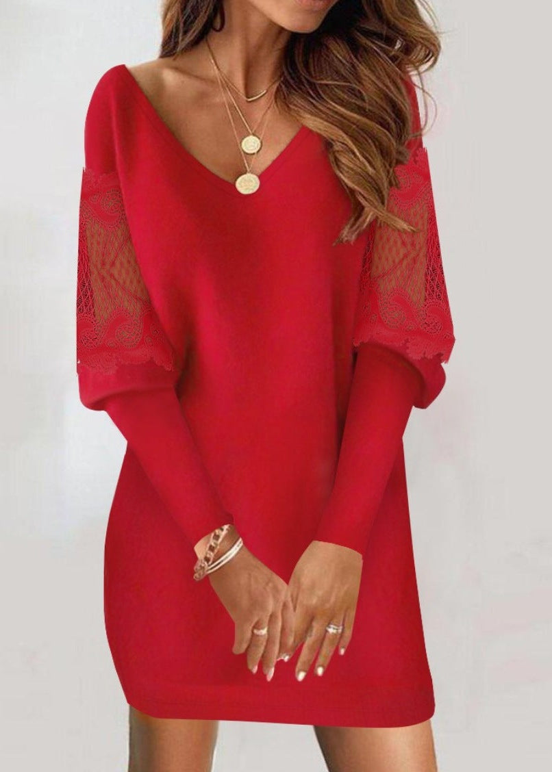 Fumiko | Lace Sleeve Dress