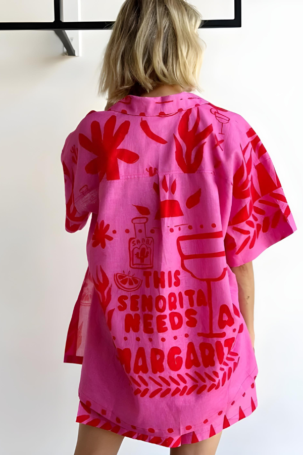 Alexa | Vibrant Graphic Print Shorts Set