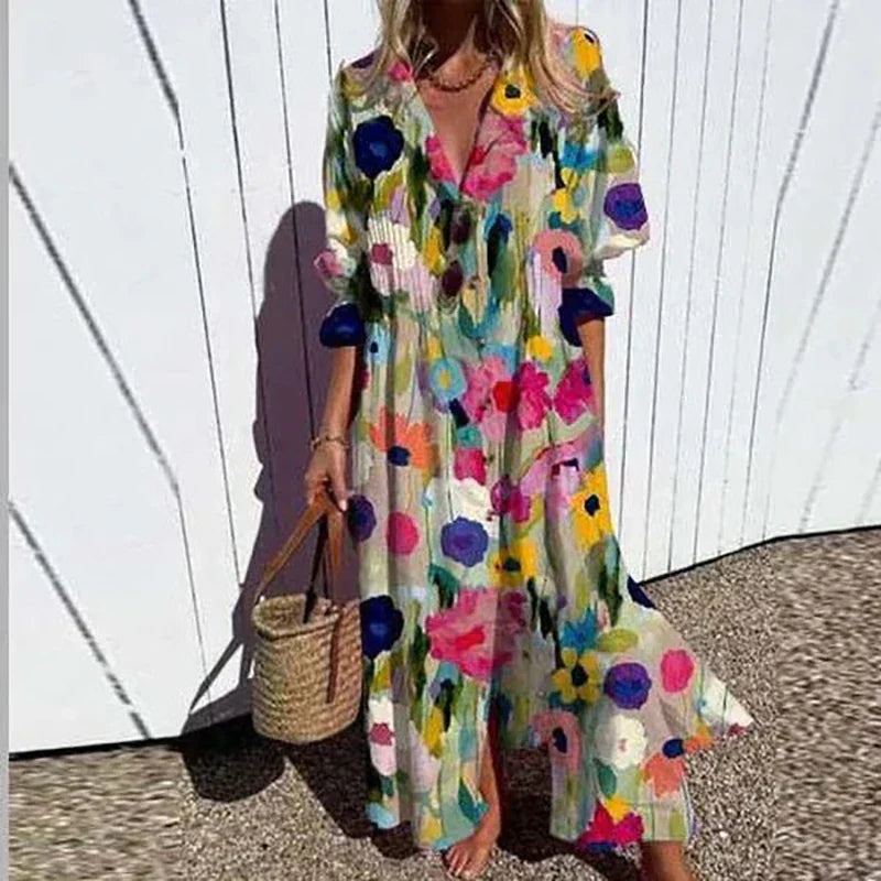 Bella | Casual Printed Relaxed Maxi Dress