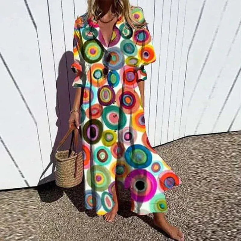 Bella | Casual Printed Relaxed Maxi Dress