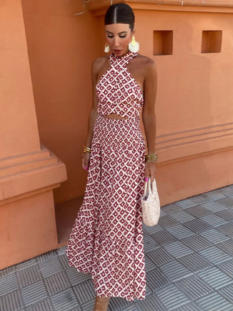 Andrea | Crisscross Boho Crop Set