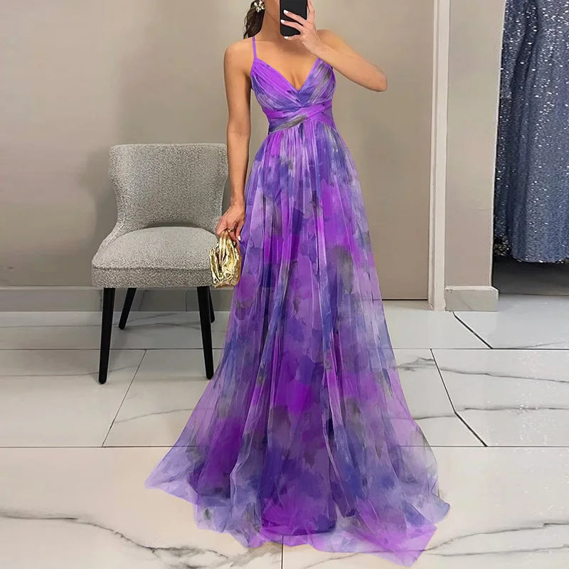 Cassandra | Flowing Floral Evening Gown