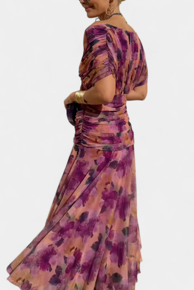 Eloria | Elegant Romantic Long Floral Dress