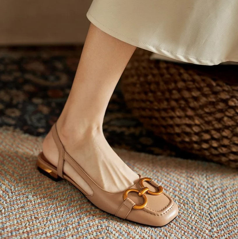 Jennifer | Elegant Loafers with Wooden Accent