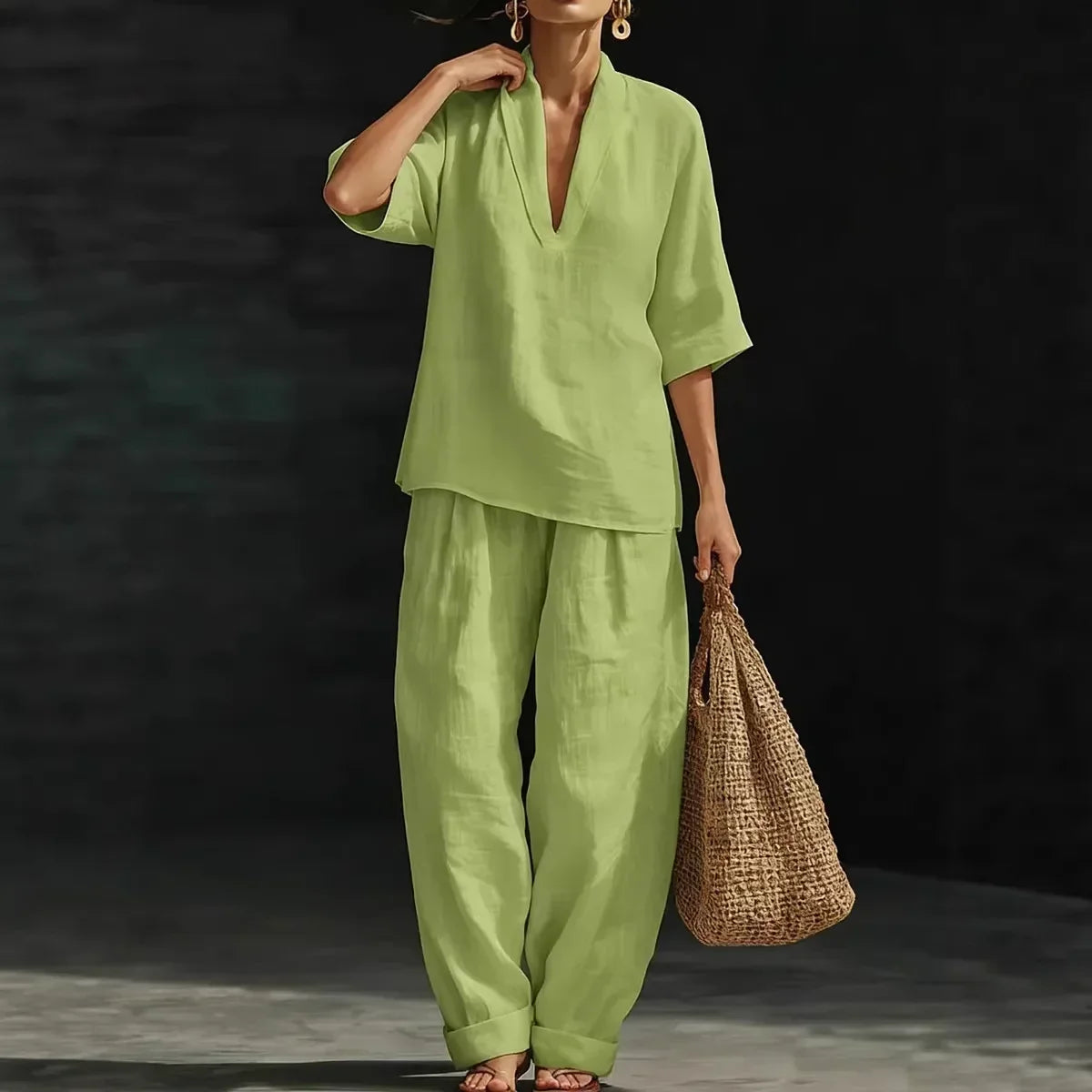 Nemora™ | Cotton Linen Set with a Minimalist Design