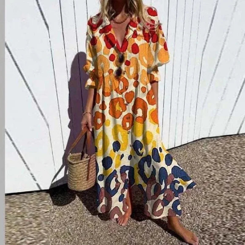 Bella | Casual Printed Relaxed Maxi Dress