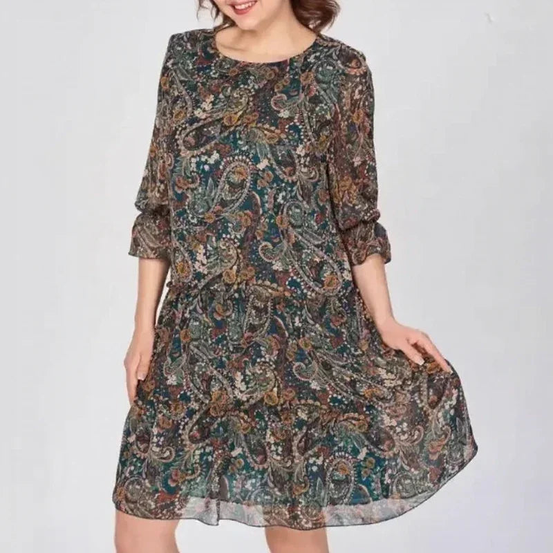 Luana Poeme™ | Dress in Lightweight Chiffon with Puffed Sleeves, A Boho Classic for Free Hearts!