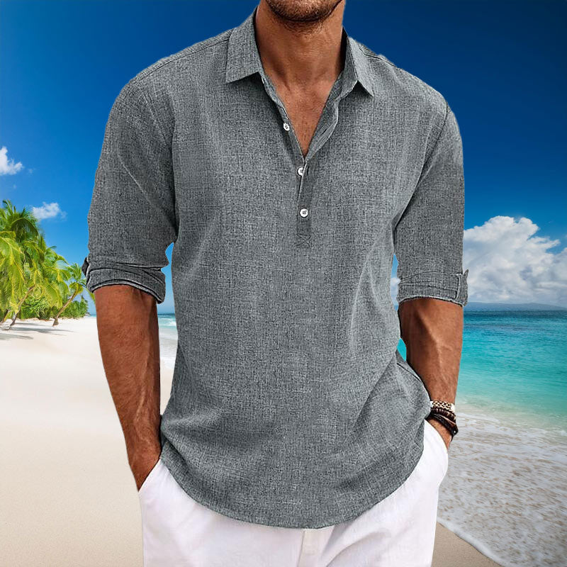 Ebbe | Casual Linen Long-Sleeve Shirt