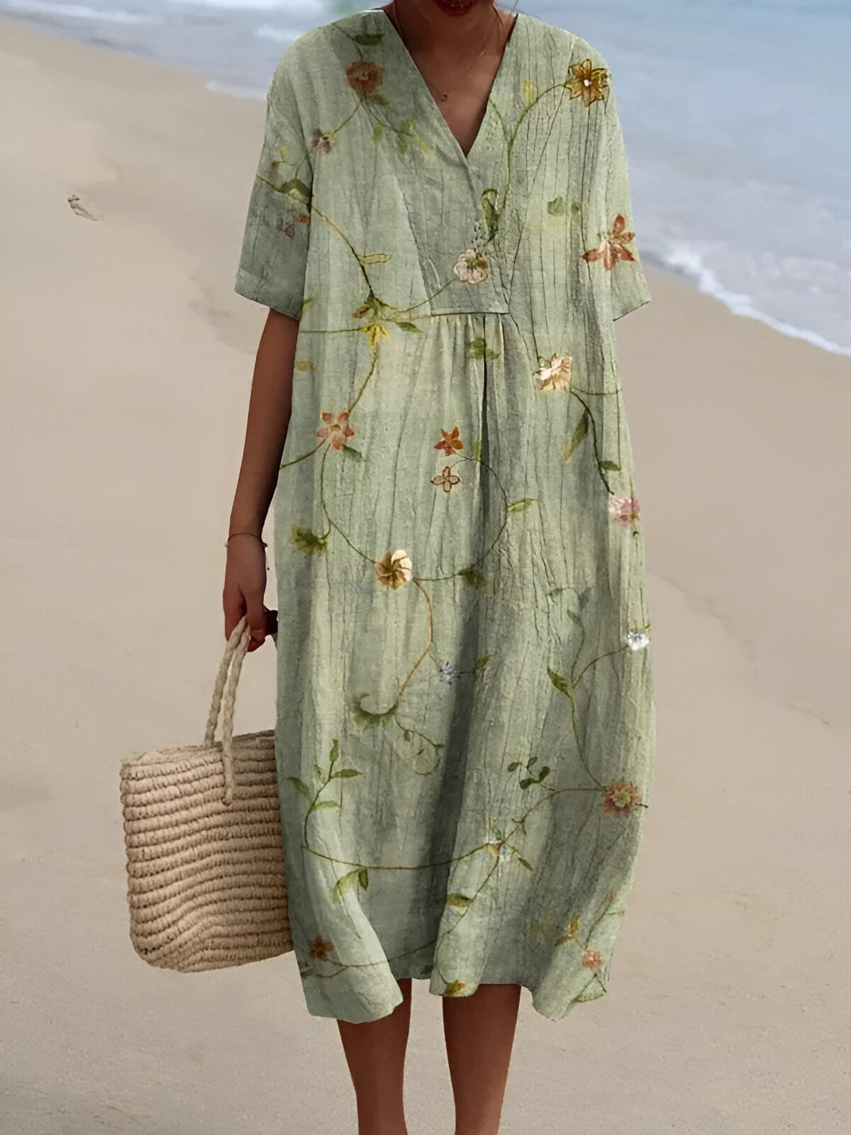 Diana | Stylish Relaxed Fit Floral Midi Dress