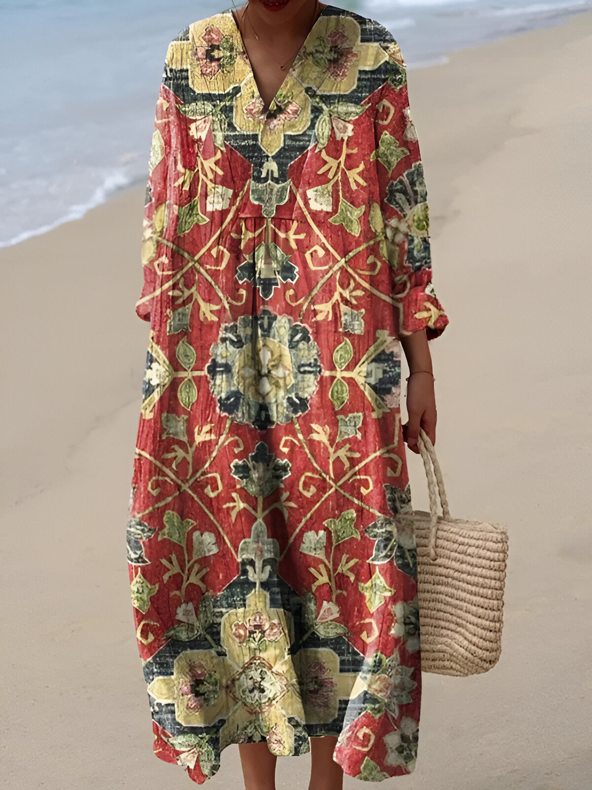 Emily | Elegant Bohemian Midi Dress