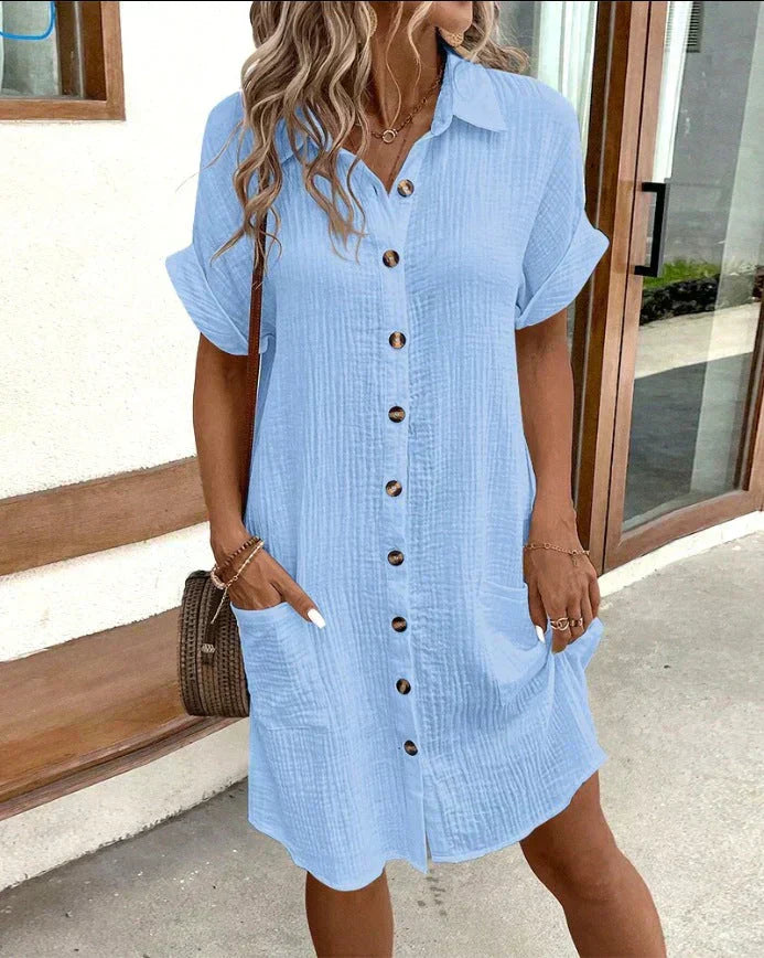 Christina | Breeze Path Button Dress