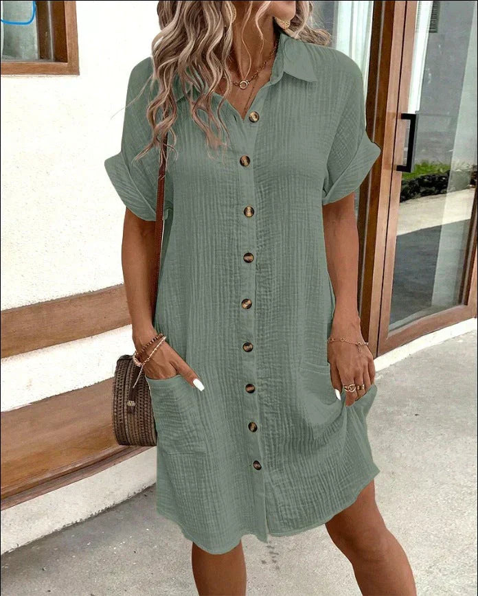 Christina | Breeze Path Button Dress