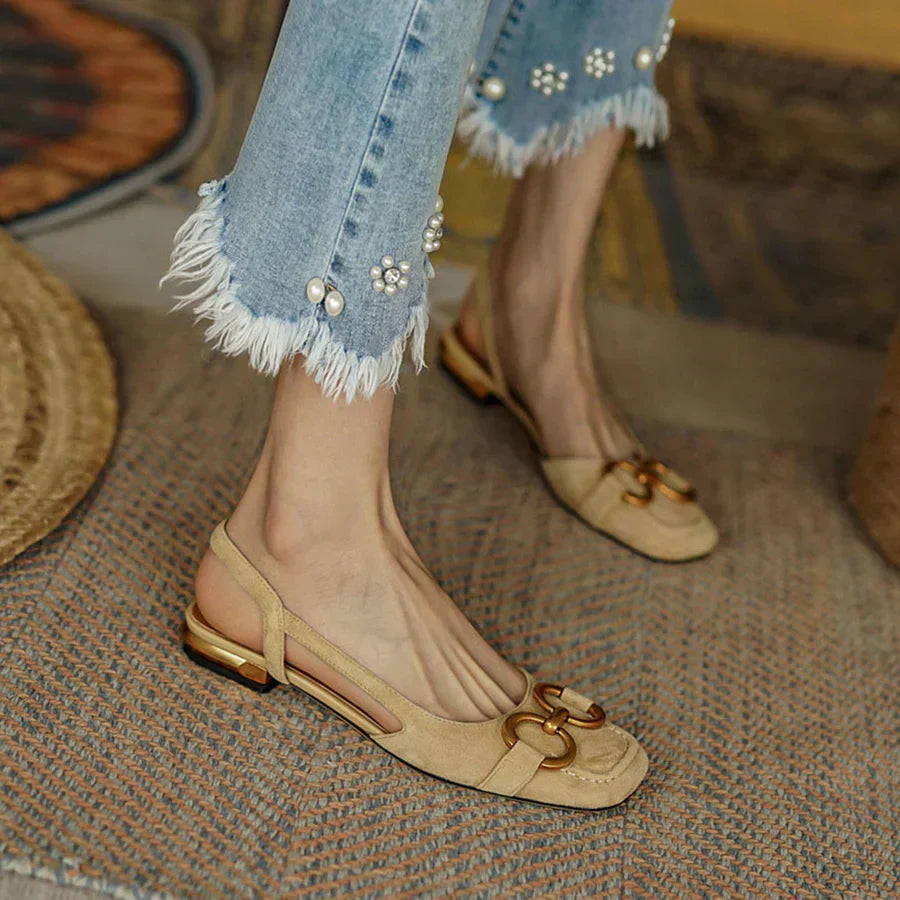 Jennifer | Elegant Loafers with Wooden Accent