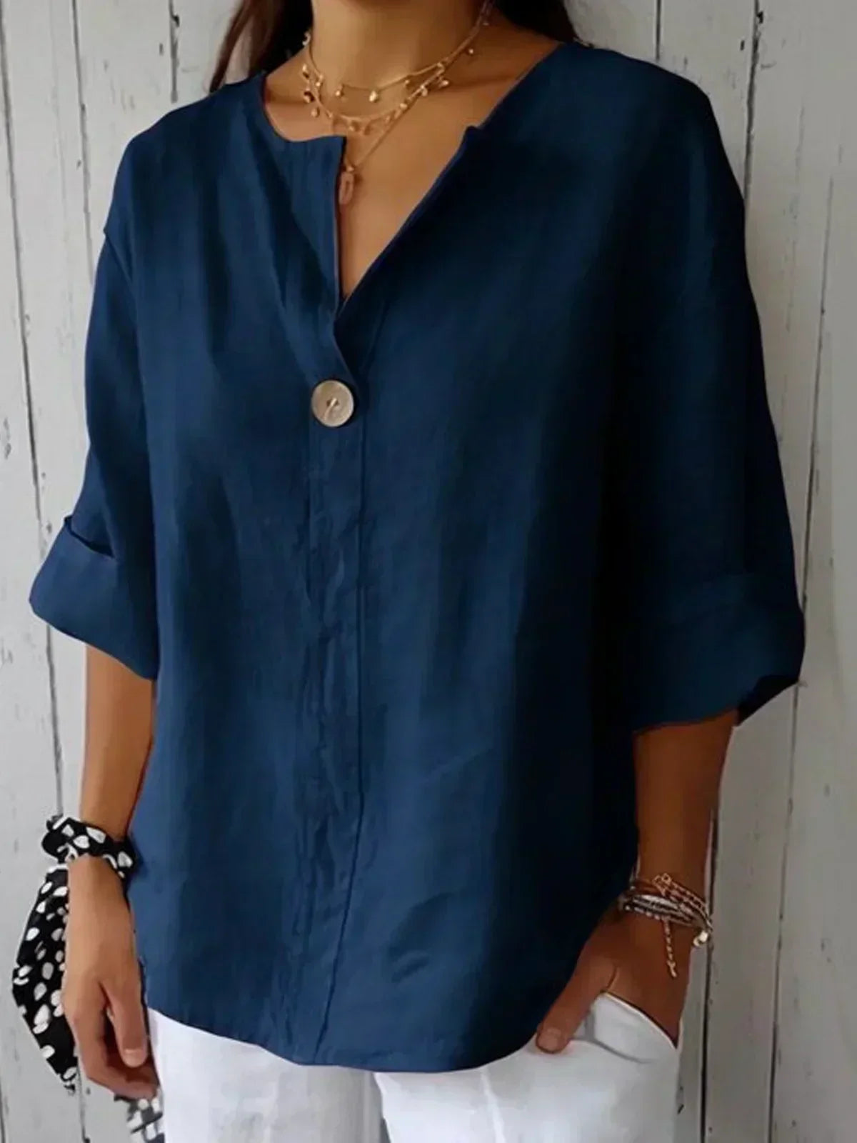Camila | Casual V-Neck Blouse