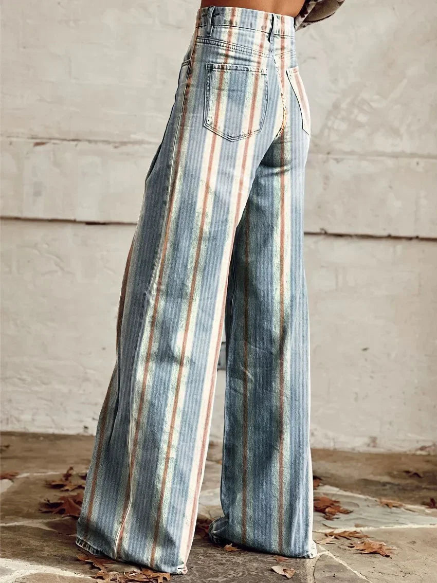 Louise | Casual Striped High-Waist Jeans