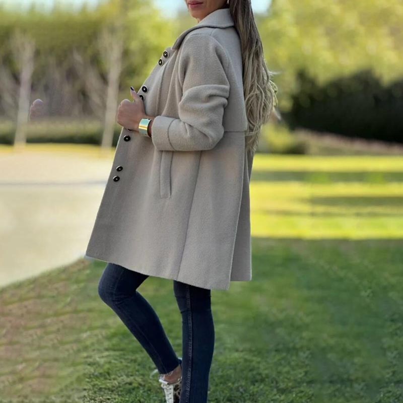 Chloe | Women's Transitional Coat with Button Placket